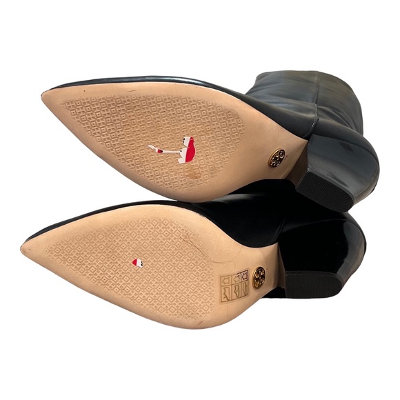 Tory Burch Lila Black Leather Knee High Boot - Picture 10 of 14